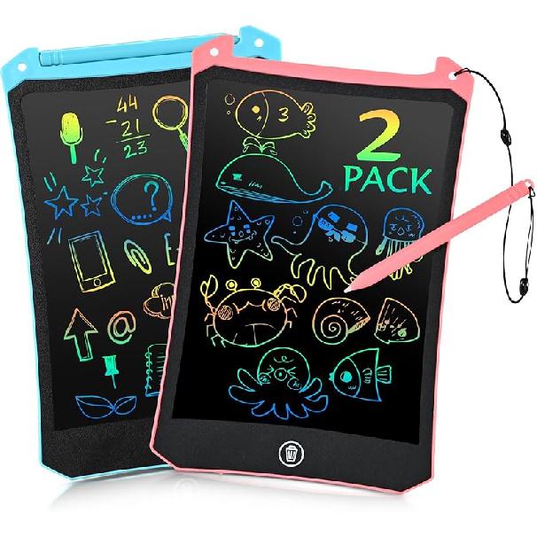 

EooCoo Toys for Ages 3-8, Drawing Board 2 Pack, 12 Inch LCD Writing Tablet, Electronic Drawing Tablet, Girl/Boy Birthday Gift, Kids Toys, Drawing Pad 8.5”Pink&Blue