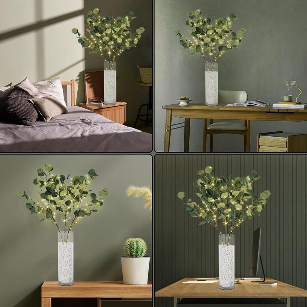 3in Leaf Decoration, Holiday Decoration With Light, Single Branch Cutting, Indoor Desktop Decoration