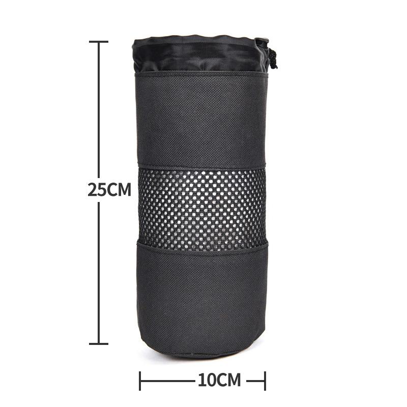 Mesh Speaker Bag with Spring Buckle and Waist Holder for Easy Carry Water Bottle Storage Pouch Breathable Nylon Sport Bottle Bag