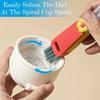 New Multifunctional 3 In 1 Cup Cleaning Brushes Rotatable Cup Mouth Brush Bottle Cap Brush Household Groove Gap Cleaning Brush