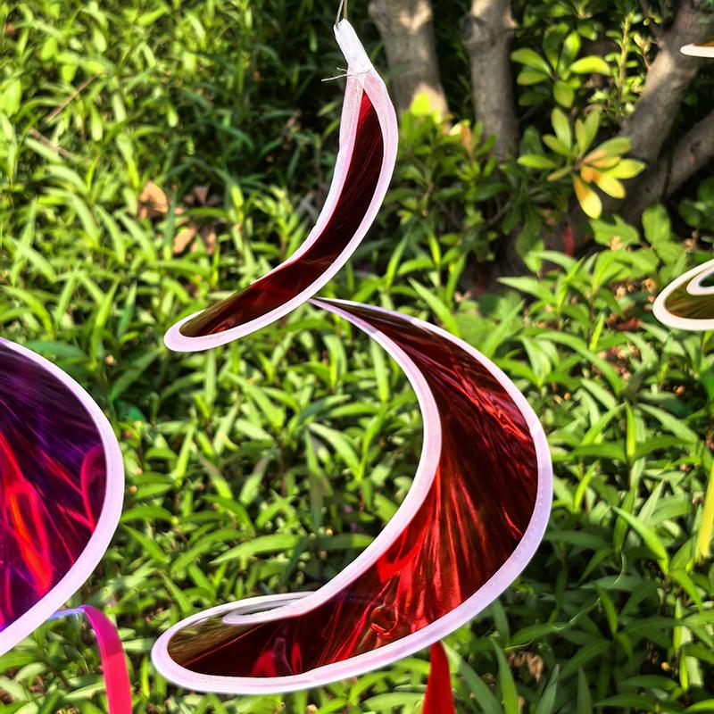 Hot Air Balloon Spinners Plastic Color-changing Film Wind Spinner Striped Tie Dye Rainbow Colors Rotating Windmill Pinwheels