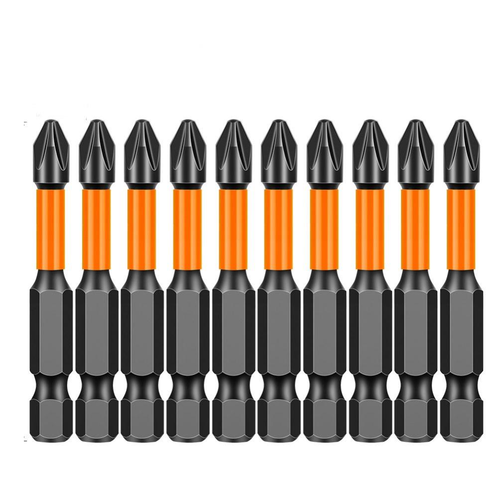 6pcs/10pcs Non-slip PH2 Magnetic Batch Head Electric Screwdriver Bit  Power Hand Tools