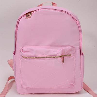 Large Capacity Travel Storage Bag Macaron Candy Color New Light Pink Nylon Backpack