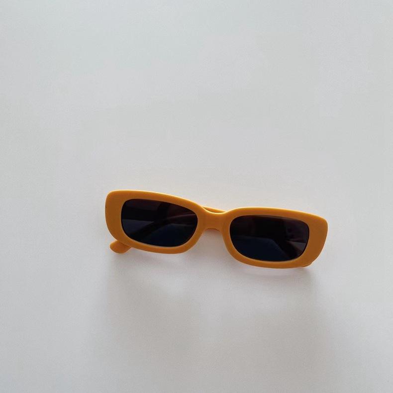 Children Sun Glasses Narrow Square Frame Catwalk Style UV Protection Fashionable Unisex Kids