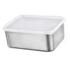 Food Storage Container with Lid 304 Stainless Steel Square Lunch Container for Fridge Outdoor
