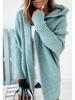 2025 Purple Batwing Knit Hoodie - Women's Loose-Fit Temperament Commuter Sweater Coat