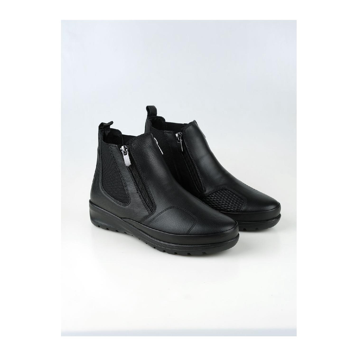 

Genuine Leather Mother Boot Orthopedic Base With Double Zipper 37 чорний