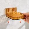 Luxury Transparent Wall-Mounted Soap Box with Drain for Bathroom Storage