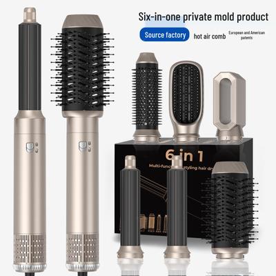 6-in-1 Noise-Reducing Hair Styling Tool: Dryer, Diffuser, Curler, Blow-Drying Comb, Straightener & Hot Air Comb.