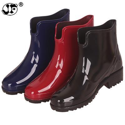 2025 New Rubber Boots for Women PVC Ankle Rain Boots Waterproof Trendy Jelly Women Boot Elastic Band Rainy Shoes Woman88