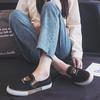 Nouveaux Mocassins pour Femmes Chaussures en Toile Décontractées Respirantes Chaussures Plates pour Femmes Baskets Antidérapantes