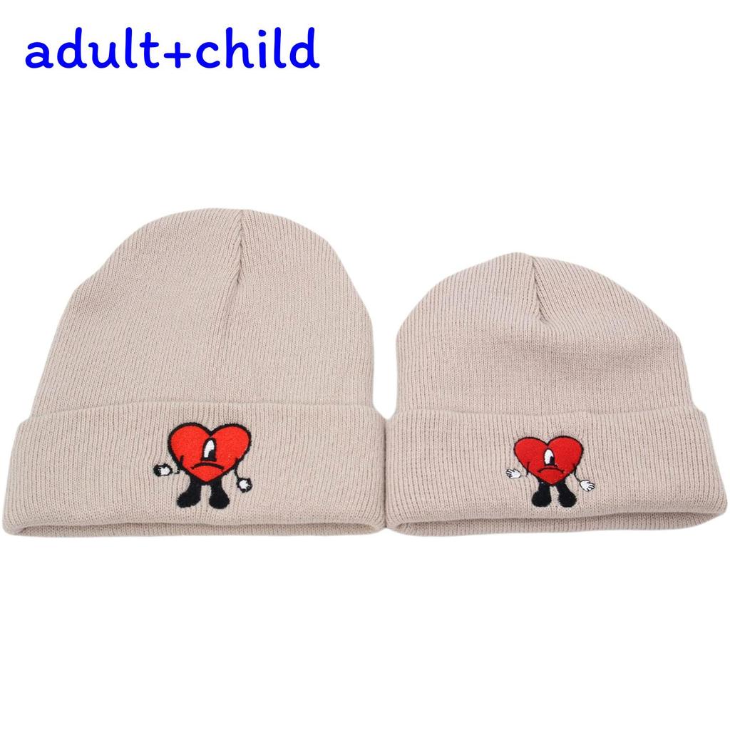 Bad Bunny Winter Knit Cap For Children And Adults Windproof Insulated Beanie With Round Crown