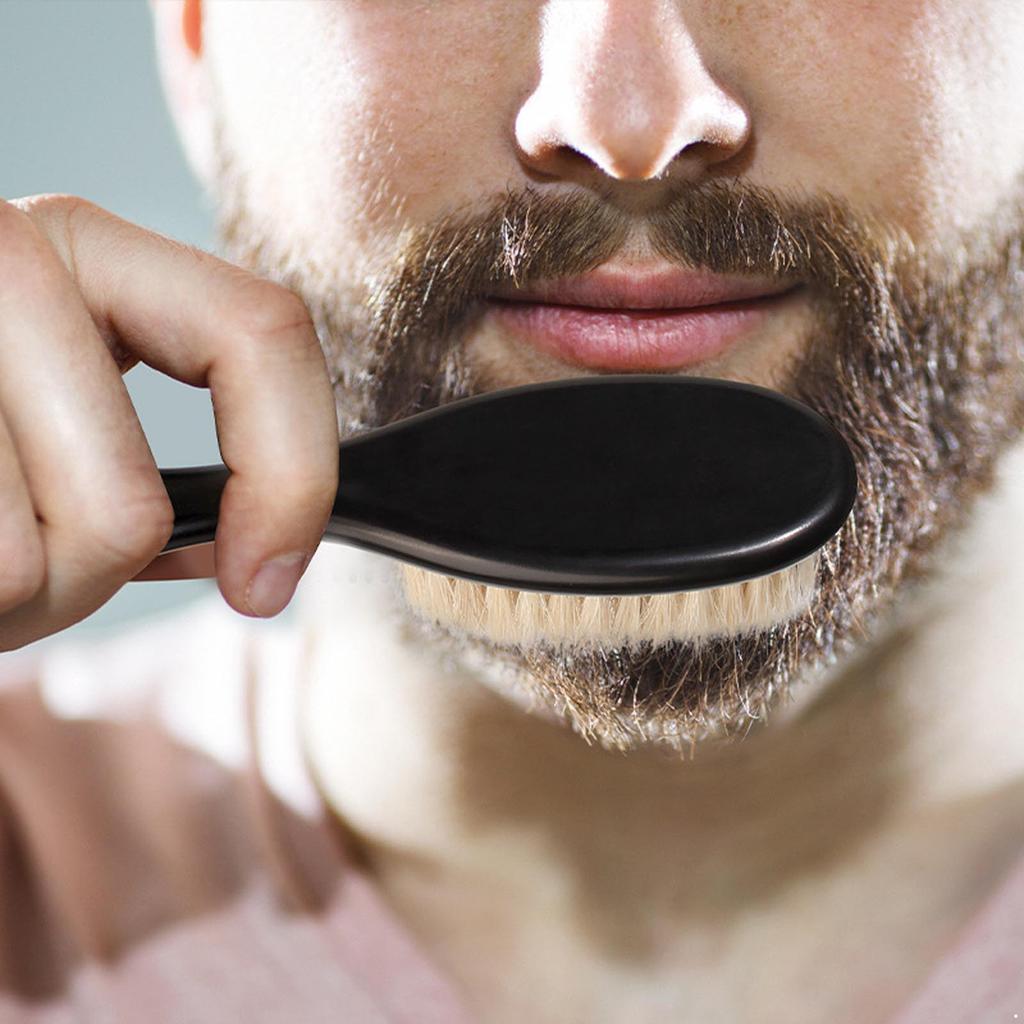 Men Beard Brush – ABS Handle, Barber Shop Haircut Cleaning Tool, 1 Piece