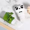 2 Stück Cartoon Panda Bambusform Silikon Reise Squeeze Flasche Shampoo Lotion Kosmetikbehälter