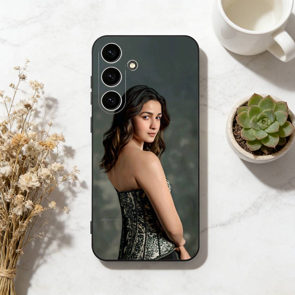 

A-Alia B-Bhatt Gangubai Role Phone Case For Samsung Galaxy A73,A72,A71,A70,A53,A52,A51,Soft Silicone Black Cover Samsung a13 5g