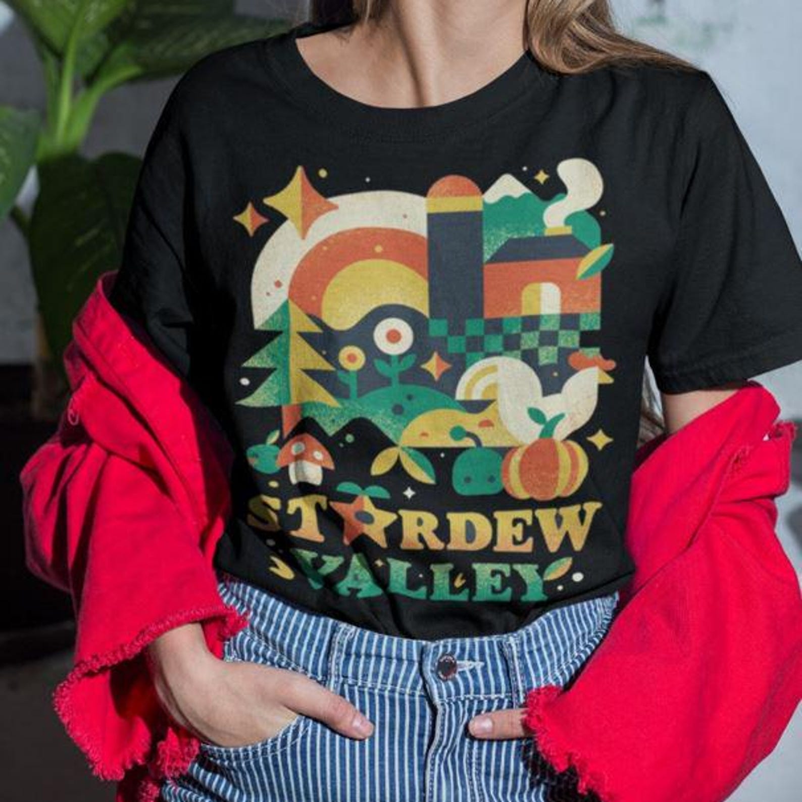 Unisex Video game tee, Stardew shirt, Stardew valley gaming tee XL