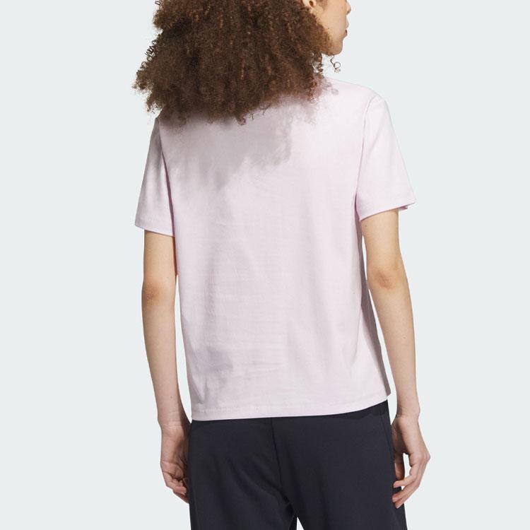 Adidas Rco Graphic Short Sleeve Tee With Monochrome Logo Women Tops Pink IP7098