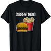 Design Divertente - Maglietta 'Umore Attuale Burger e Patatine Fritte'
