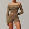 JYL Brushed Yoga Set Casual Comfortable Running Outfit