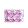 6pcs Plastic Christmas Tree Pendant Bright Hanging Ornament Snowflakes Christmas Ball  Office