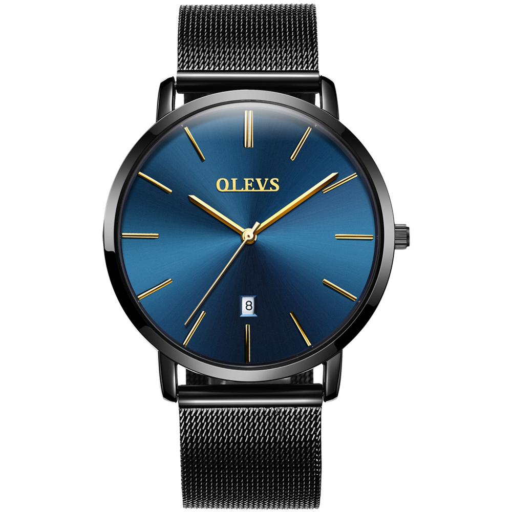 OLEVS 5869 Men's Watch Top Brand Luxury Waterproof Ultra Thin Date Clock Male Steel Strap Classic Quartz Watch Business Watches