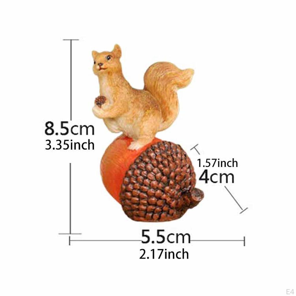 Garden Sculpture Squirrel Ornament Animal Model Novelty Statue Resin Figurine for Park
