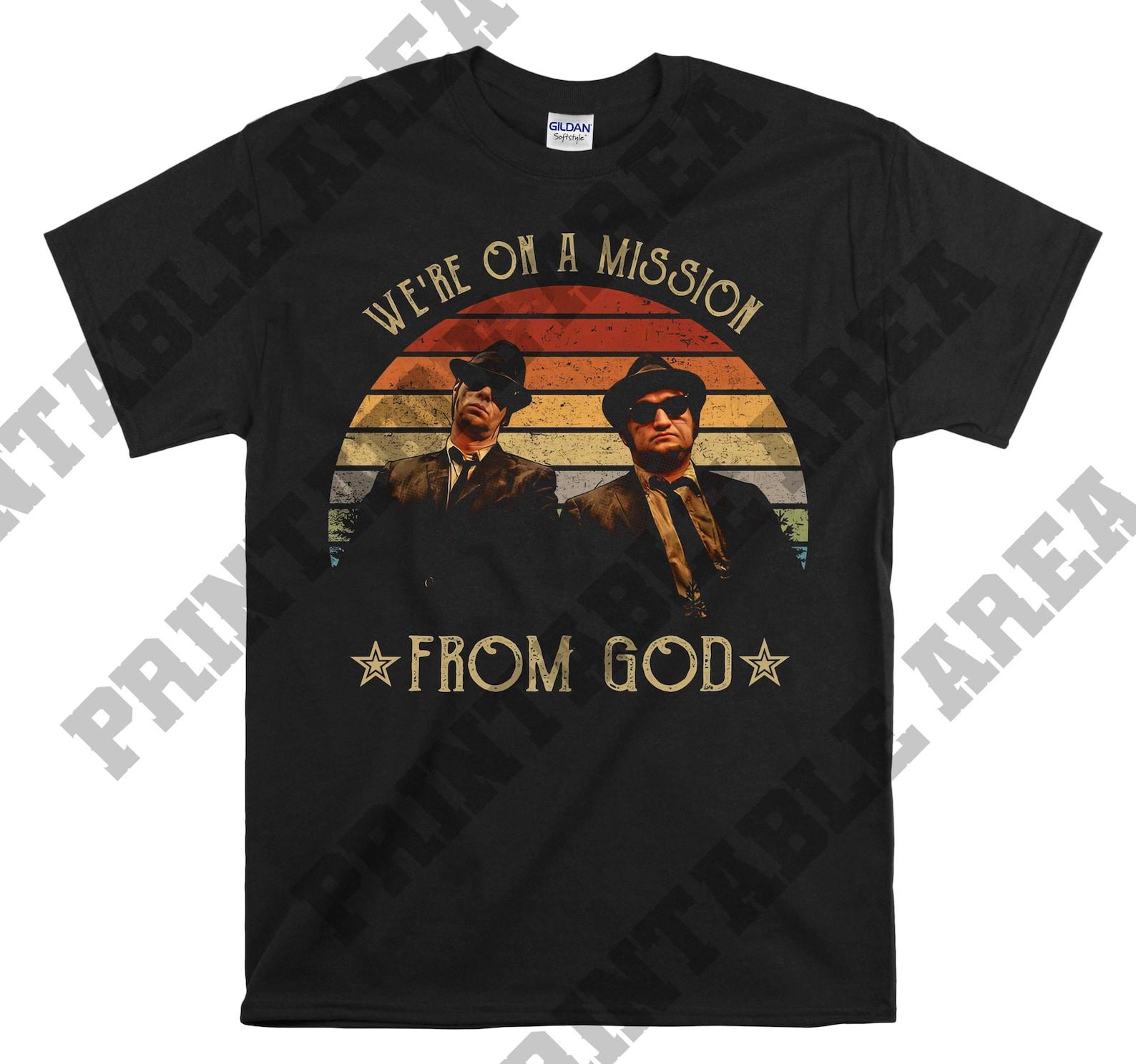 Joliet Jake Blues Elwood Blues We re On A Mission From God Vintage Men Unisex T shirt, T shirt, T shirt MO253 XL