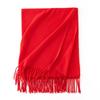 Cashmere Feel Solid Color Women's Imitation Cashmere Scarf Spring Atmosphere Korean Style Versatile Mid Length Shawl Scarf