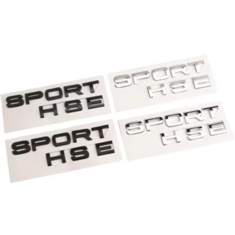 1PCS New chrome Matt silver Black SPORT HSE Large Letter Boot Badges Emblem Car Sticker for Range rover Land rover car stickers