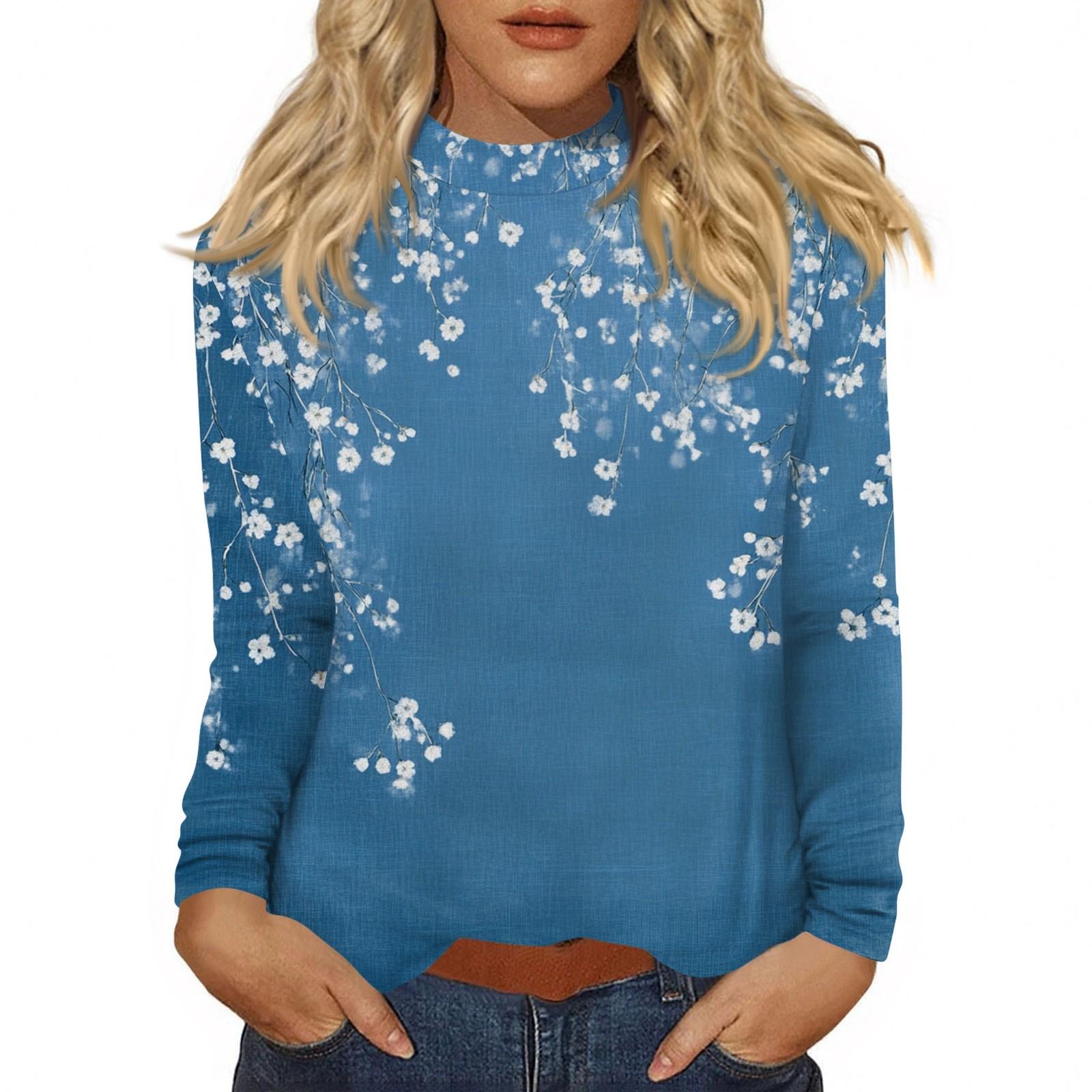 

Женский повседневный топ с длинным рукавом и средним воротником XL