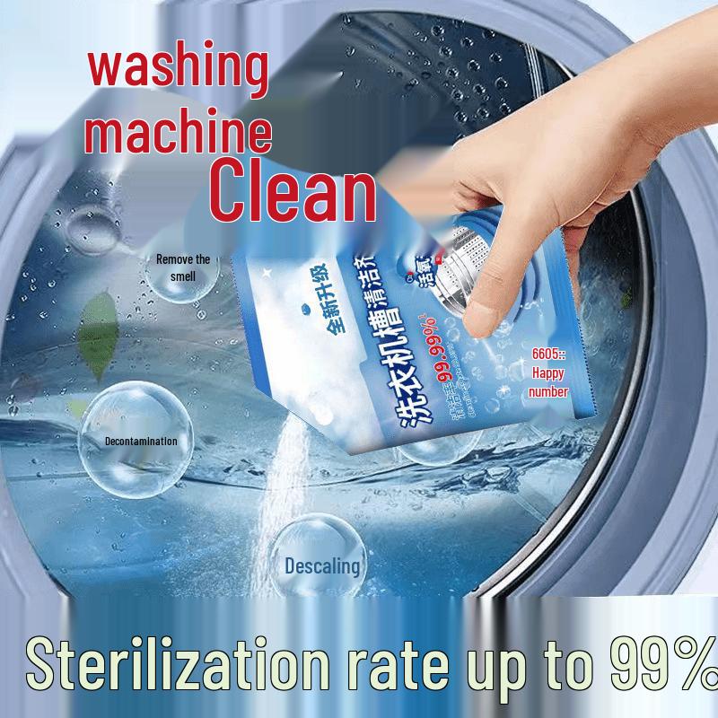 Washing Machine Drum Cleaner - Automatic Antibacterial Anti-Mite Descaler Powder