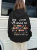 Women'S Casual Hooded Sweatshirt with Pocket, 100% Polyester Knit Fabric, Alphabet Pattern Graphic Print, Fall/Winter Hoodie with
