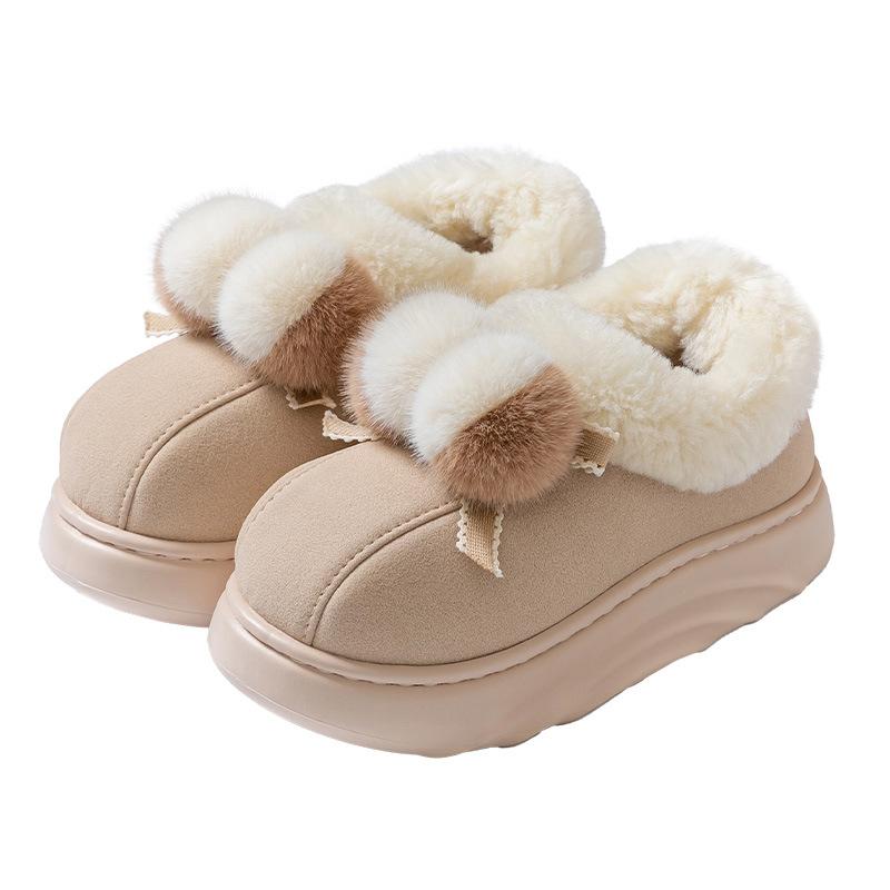Thick-soled Cotton Slippers, Warm and Anti-slip Bags, Cotton Shoes for Women