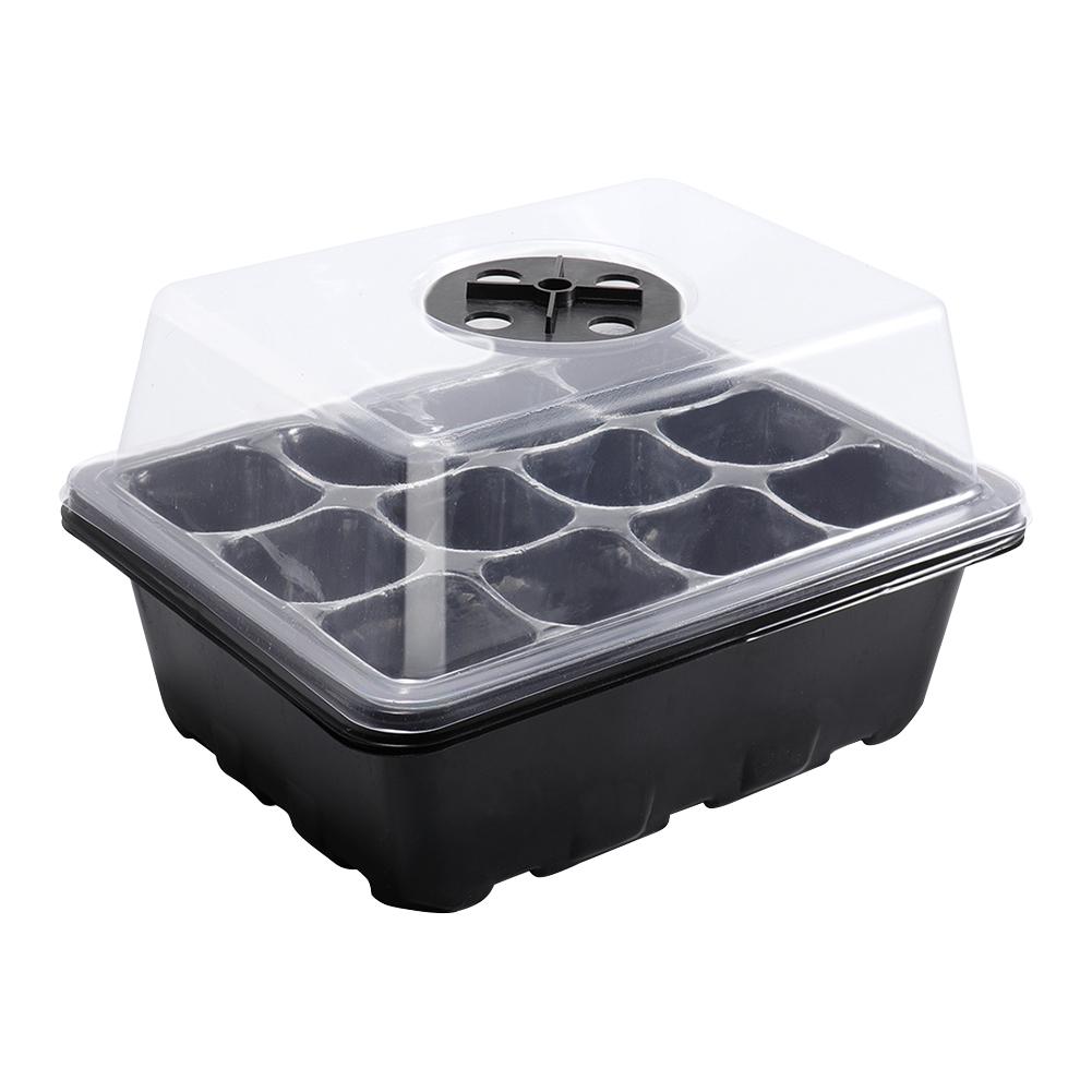 12 Holes Seed Starting Tray with Humidity Dome Plant Germination Starter Tray Mini Greenhouse Germination Tray for Plant Growing