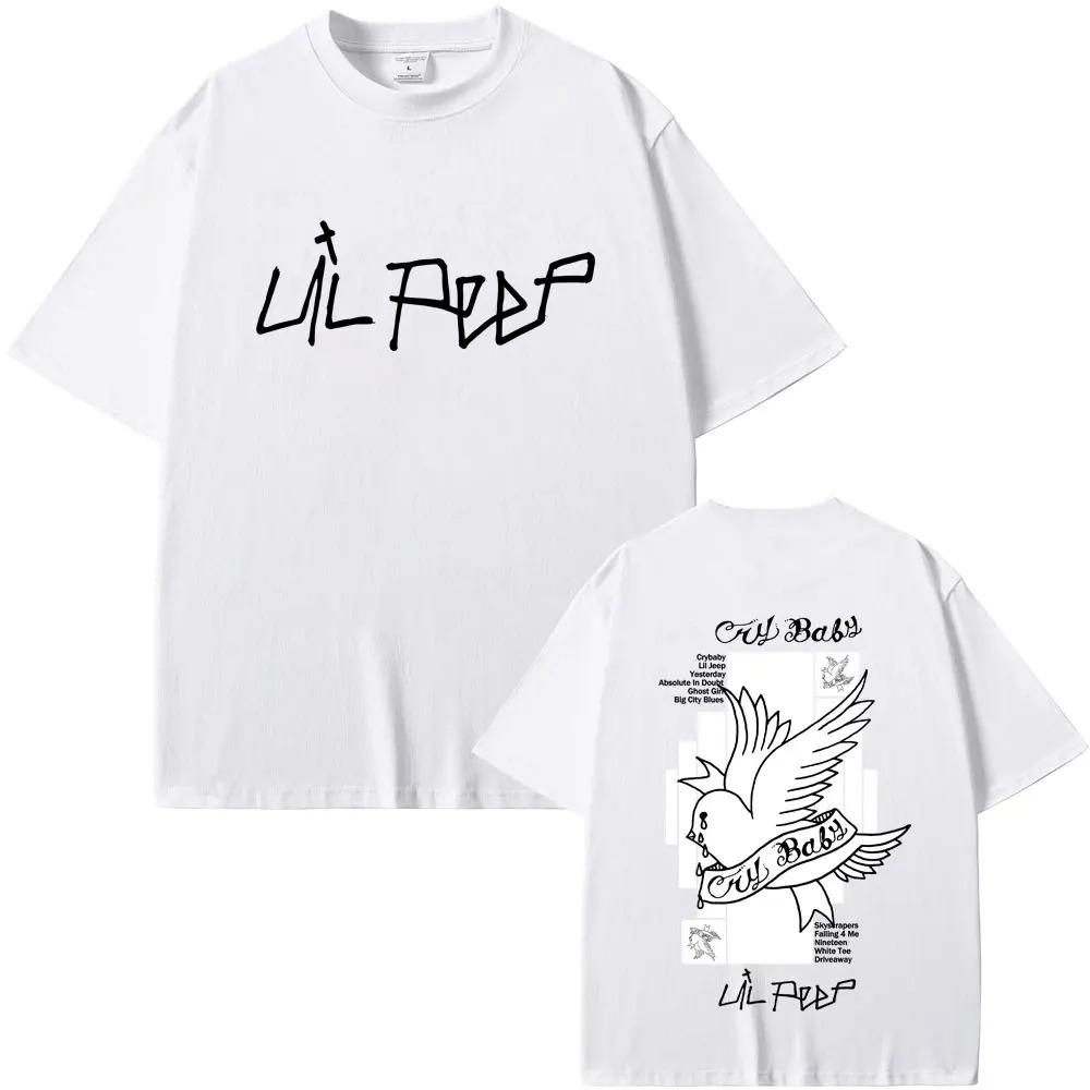 Lil Peep Crybaby Graphic Tee Emo Rap Merch Hip Hop Vintage Oversized Unisex Cotton Comfortable Fashion Women And Men Tshirts