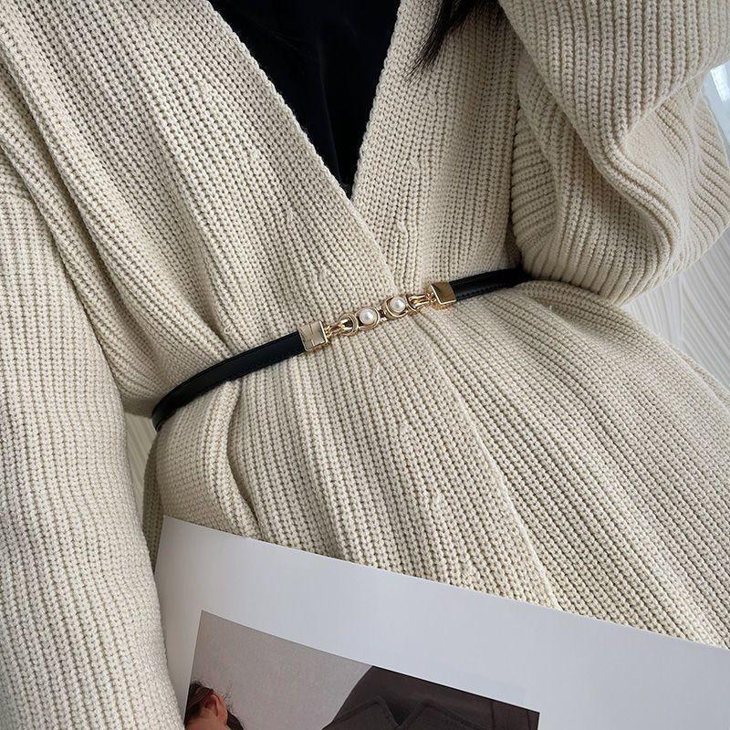 Beautifully Pearl Crafted Elastic Waist Belt For Women In Timeless Choices Color