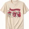 2026 Cute Horror Movie Snack Cartoon Crew Neck Tshirt Vintage Food Character Graphic Casual Short Sleeve Top Unisex Unisex
