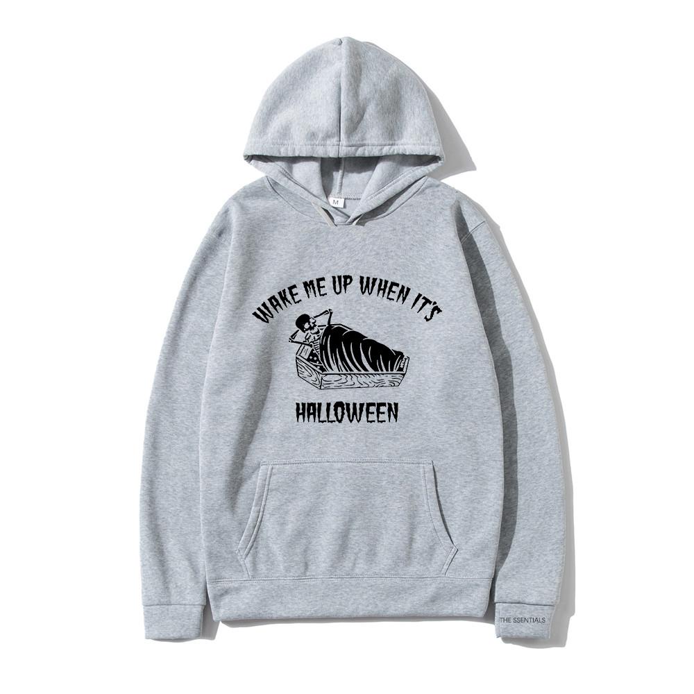 Wake Me Up When It’s Halloween Hoodie 2025 Men/women Hoodies Funny Halloween Gitfs Harajuku Winter Clothes Pullover Sweatshirt