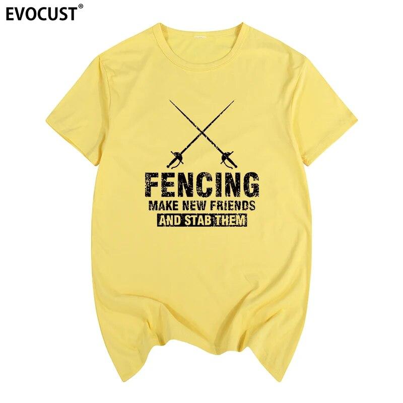 Fechten neue Freunde T-Shirt Baumwolle Unisex T-Shirt Neues TEE T-SHIRT Damen