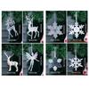 Fashion Acrylic Christmas Crystal Pendants Crystal Transparent Christmas Tree Ornaments DIY Snowflake Crystal Hanging Home