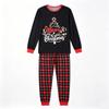 Christmas Pajama Set, Xmas Tree & Letter Print Long Sleeve Tops and Pants Sleepwear, Family Matching Christmas Pajamas Set for Men Women Boys & Girls