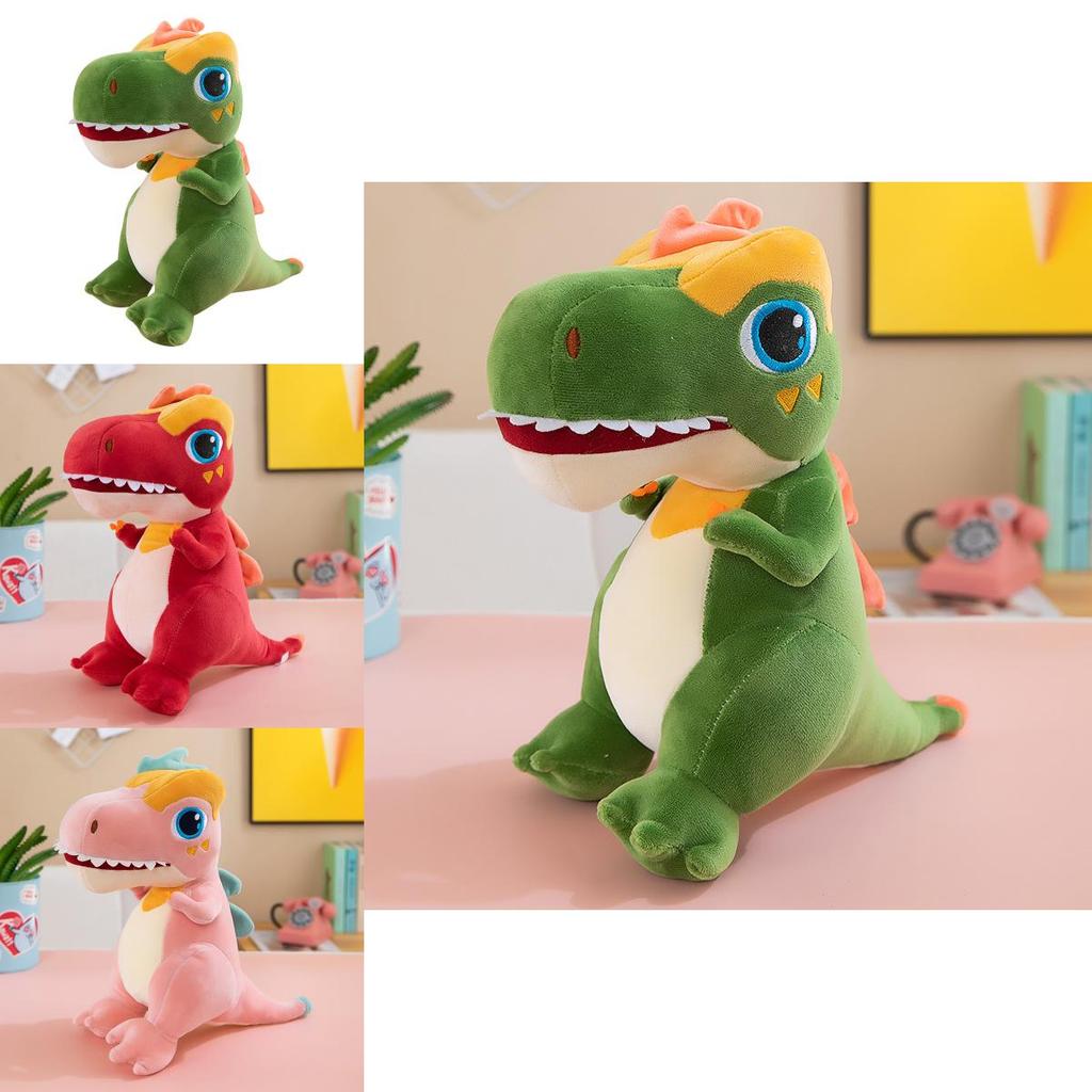 Dinosaur Plush Toy With Multicolor Flames For Kids Play And Comfort