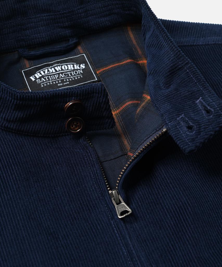 Giacca Harrington Buddy in Velluto a Coste Frizmworks _ Blu Navy