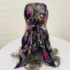 Summer Luxury  Silk Scarf Square Hijab Women Wraps Summer Chic Cycling Hair Bandana Hijabs Foulard Scarves 90*90Cm