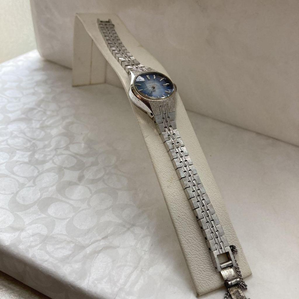 [USED] Seiko Antique Hand-Wound Navy Blue Dial Women's Watch 1140-7150