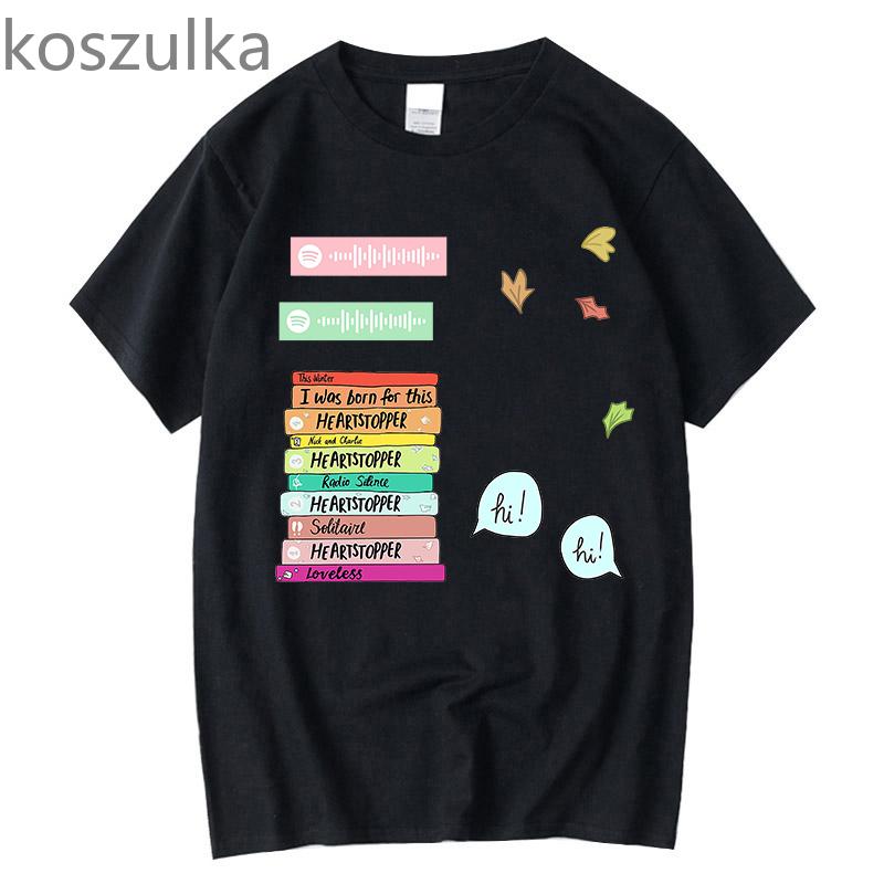 Unisex 2022 Heartstopper T Shirt Unisex Ästhetische Grafik Mode T-shirt Unisex Lustige Tägliche Casual Oversize 100 % Baumwolle T-shirt Kleidung