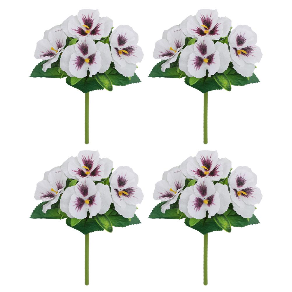 

Decorative Flowers Decorative Blooms Silk Pansy Flowers Suitable For Arrangements Multi-use Centerpiece Decor For Home Decor белый