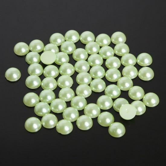Half-Round ABS Imitation Pearl Beads for DIY Nail Art and Phone Cases