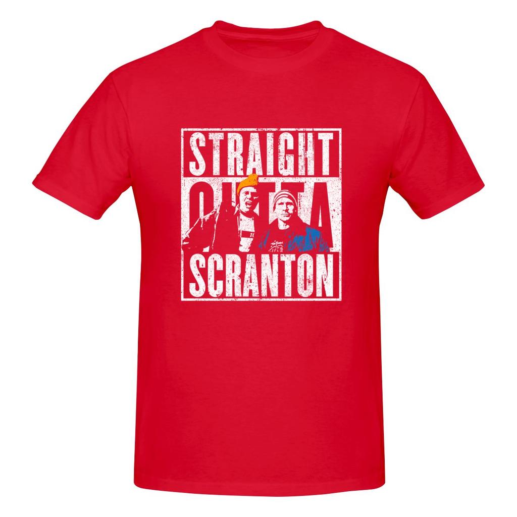 Straight Outta Scranton Lazy Scranton Wrinkleresistant Tshirt Niche Street Dark Color Schemes Shirt