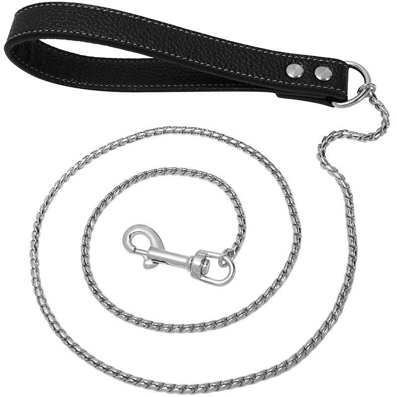 Gold Stainless Steel Snake Chain Leash - 316L Welded Steel, Hot Selling 1.2 m серебряный